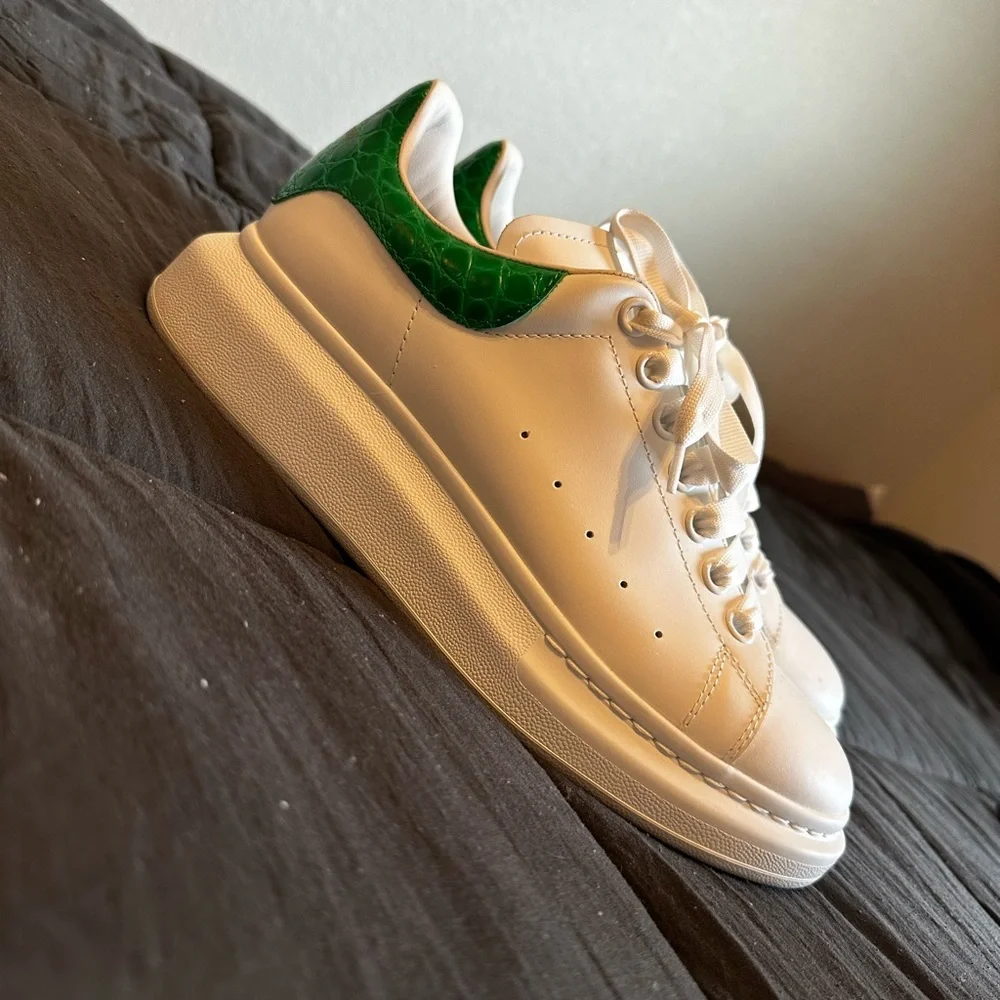 Shoes | Alexander Mcqueen Oversized Sneaker Chrome Green Crocodile